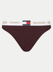 Tommy Hilfiger Stringi UW0UW05655 Bordowy. Czerwone stringi Tommy Hilfiger, bez wzorów, z bawełny. Za 79.99 zł.