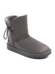 Blackfield Botki zimowe "Asha" w kolorze szarym rozmiar: 40. Szare botki Blackfield, z aplikacjami, z materiału, z okrągłym noskiem, bez obcasa, bez zapięcia. Za 162.87 zł.