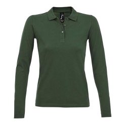 Damska Koszulka Polo Z Długim Rękawem Perfect Pique. Czerwone t-shirty sportowe SOL'S, l, bez wzorów, bez ramiączek. Za 102.99 zł.