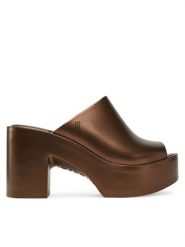 Melissa Klapki Melissa Mule Hype Metallic Ad 36497 Brązowy. Brązowe klapki Melissa, bez wzorów, z tworzywa sztucznego, bez obcasa, bez zapięcia. Za 599.99 zł.