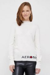 SWETER Z DOMIESZKĄ KASZMIRU AERONAUTICA MILITARE. Swetry Aeronautica Militare, l, bez wzorów, z dzianiny, bez ramiączek. W wyprzedaży za 670.00 zł.