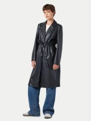 Noisy May Płaszcz z imitacji skóry Cora 27028634 Czarny Regular Fit. Czarne płaszcze Noisy May, xl, bez wzorów, ze skóry, bez kaptura. Za 179.99 zł.