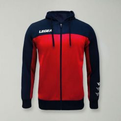 Kurtka Flex do biegania i treningu niebiesko-czerwona. Czerwone kurtki do biegania LEGEA, xl, bez wzorów, z bawełny, bez kaptura, do biegania. Za 72.00 zł.
