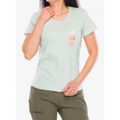 Koszulka wspinaczkowa damska Edelrid Highball T-Shirt V. Zielone t-shirty sportowe EDELRID, bez wzorów, bez ramiączek. Za 134.99 zł.