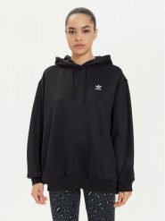 Adidas Bluza adicolor Trefoil IU2409 Czarny Oversize. Czarne bluzy adidas, m, bez wzorów, z bawełny, bez kaptura. Za 169.99 zł.