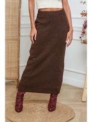 So Cachemire Spódnica dzianinowa "Doristo" w kolorze brązowym rozmiar: L. Brązowe spódnice So Cachemire, na co dzień, l, bez wzorów, z dzianiny, maxi, proste. Za 192.95 zł.