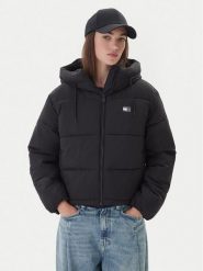 Tommy Jeans Kurtka zimowa DW0DW21625 Czarny Regular Fit. Czarne kurtki Tommy Jeans, na zimę, xs, bez wzorów, z jeansu, bez kaptura. Za 879.99 zł.