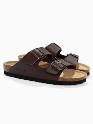 BACKSUN Klapki "Bali" w kolorze brązowym rozmiar: 37. Brązowe klapki Backsun, bez wzorów, klasyczne, z otwartym noskiem, bez obcasa, bez zapięcia. Za 130.99 zł.