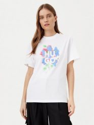 HUGO T-Shirt Vintage 50534545 Biały Boxy Fit. Białe t-shirty Hugo, xxl, bez wzorów, z bawełny, vintage, bez kołnierzyka, bez ramiączek. Za 159.99 zł.