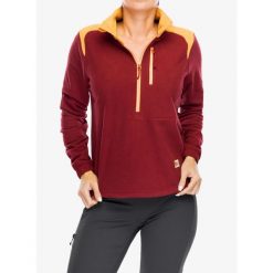 Bluza polarowa damska Fjallraven Vardag Lite Fleece. Czerwone bluzy bez kaptura Fjällräven, s, bez wzorów, z polaru. Za 548.05 zł.