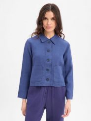 Marie Lund Lniana kurtka Kobiety len (100%) niebieski, 40. Niebieskie kurtki Marie Lund, na lato, bez wzorów, ze lnu, bez kaptura. Za 229.95 zł.