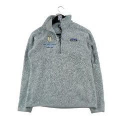 Second life - Kobaltowy polarowy sweter damski - Jak nowy. Szare swetry Patagonia, bez wzorów, z polaru, sportowe, bez ramiączek. Za 152.24 zł.