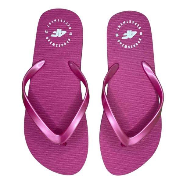 Japonki damskie 4F 4FWSS24FFLIF165. Brązowe japonki 4f, bez wzorów, z gumy, eleganckie. Za 44.99 zł.