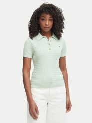 Tommy Hilfiger Sweter WW0WW41474 Zielony Regular Fit. Zielone swetry Tommy Hilfiger, l, bez wzorów, z bawełny, bez ramiączek. Za 529.99 zł.