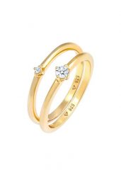 Elli DIAMONDS Ladies Solitaire Elegant Classic z diamentami (0,13 ct.) w 925 Sterling Silver Pierścionki 1 ct Damski. Szare pierścionki Elli DIAMONDS, z diamentem, srebrne. Za 1,539.99 zł.