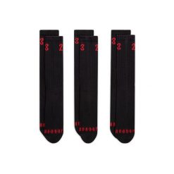 Skarpety nike air jordan essentials crew 3pack black university red. Czarne skarpetki Nike, bez wzorów. Za 79.00 zł.
