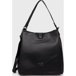 Nobo torebka kolor czarny. Czarne shopper bag NOBO, bez wzorów, bez dodatków. W wyprzedaży za 144.99 zł.