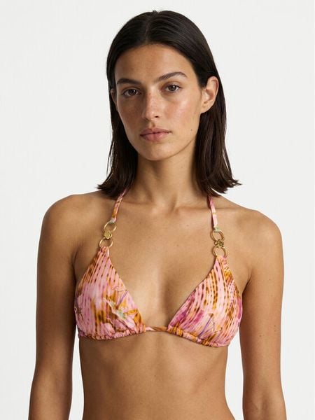Guess Góra od bikini E6GJ37 MC04R Różowy. Czerwone bikini Guess, z aplikacjami, z syntetyku. Za 254.99 zł.