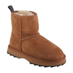 Buty Emu Australia Sharky Mini W12434-CHEB brązowe. Brązowe śniegowce bez wzorów, z gumy, bez zapięcia. Za 916.62 zł.