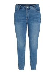 Vila Dżinsy - Skinny fit - w kolorze niebieskim rozmiar: 46. Niebieskie jeansy Vila, z aplikacjami, ze skóry, klasyczne. Za 118.56 zł.
