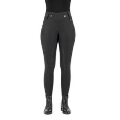Damskie legginsy jeździeckie z pełną przyczepnością HV Polo Favourite Midwaist. Brązowe legginsy HV POLO, bez wzorów, z elastanu. Za 343.50 zł.
