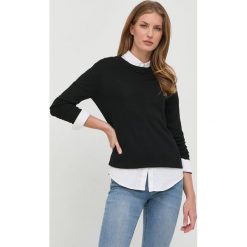 BOSS sweter wełniany 50473239 damski kolor czarny lekki. Czarne swetry Boss, m, bez wzorów, z dzianiny, bez ramiączek. W wyprzedaży za 439.99 zł.