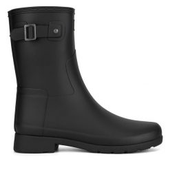 Kalosze Hunter. Czarne kalosze Hunter, bez wzorów, bez zapięcia. Za 399.99 zł.