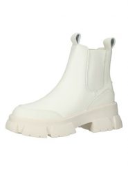 Steve Madden Skórzane sztyblety w kolorze białym rozmiar: 42. Białe botki Steve Madden, bez wzorów, sportowe, bez zapięcia. Za 236.61 zł.