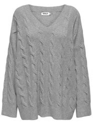 ONLY Sweter w kolorze szarym rozmiar: S. Szare swetry ONLY, s, bez wzorów, bez ramiączek. Za 96.83 zł.