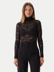 Guess Body O5BM08 K1820 Czarny Slim Fit. Czarne body i gorsety Guess, z aplikacjami, z syntetyku, bez ramiączek. Za 269.10 zł.