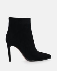 ZAMSZOWE BOTKI NA SZPILCE L001SUBLOBB059. Botki Venezia, bez wzorów, ze skóry, bez obcasa, na szpilce, bez zapięcia. Za 479.00 zł.