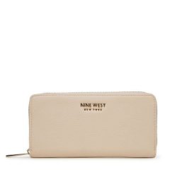 Portfel Nine West. Brązowe portfele Nine West, bez wzorów. Za 79.99 zł.