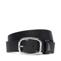 Pasek Tommy Jeans. Czarne paski Tommy Jeans, bez wzorów, z jeansu. Za 169.99 zł.