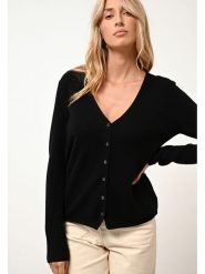Just Cashmere Kaszmirowy kardigan "Norma" w kolorze czarnym rozmiar: XL. Czarne swetry Just Cashmere, xl, bez wzorów, z kaszmiru, bez ramiączek. Za 428.45 zł.