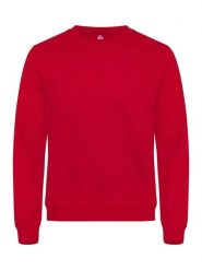 Clique Basic Roundneck unisex bluza z wykończeniem antymech – red. Czerwone bluzy CLIQUE, m, bez wzorów, z bawełny, bez kaptura. Za 158.26 zł.