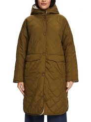 ESPRIT Płaszcz pikowany w kolorze khaki rozmiar: S. Brązowe płaszcze Esprit, s, bez wzorów, bez kaptura. Za 193.70 zł.