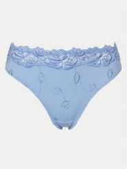 Hunkemöller Figi brazylijskie Diva 301191 Błękitny. Niebieskie figi Hunkemöller, bez wzorów, z syntetyku. Za 49.99 zł.