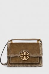 Tory Burch torebka zamszowa kolor brązowy. Brązowe listonoszki Tory Burch, bez wzorów, z zamszu, zamszowe, bez dodatków. Za 3,399.90 zł.