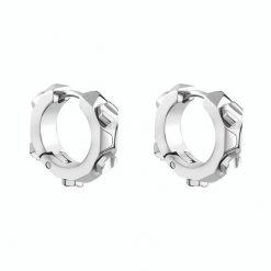 Kolczyki PHILIPP PLEIN. Szare kolczyki Philipp Plein, srebrne. Za 509.99 zł.