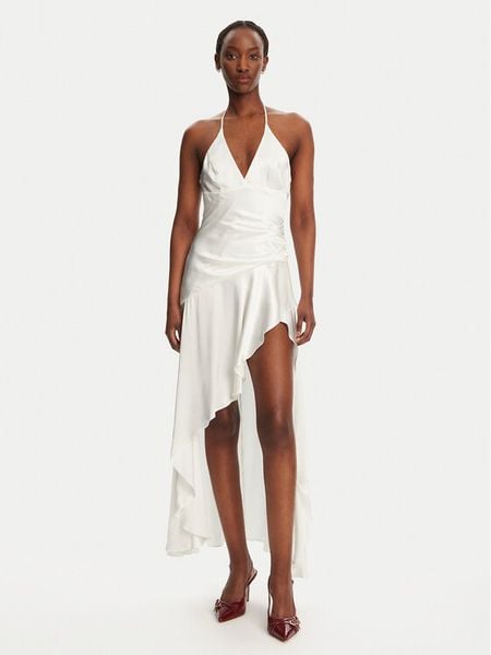 Bardot Sukienka koktajlowa Sorella 59797DB Biały Regular Fit. Białe sukienki Bardot, bez wzorów, z wiskozy, wizytowe, bez kołnierzyka, bez ramiączek. Za 379.99 zł.