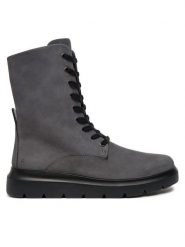 ECCO Botki Nouvelle 21621302308 Szary. Szare botki ECCO, bez wzorów, ze skóry, bez obcasa, na płaskiej podeszwie, bez zapięcia. Za 599.99 zł.