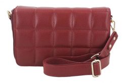 Pikowana listonoszka skórzana BARBERINI'S czerwona 932-13. Czerwone shopper bag Barberinis, bez wzorów, ze skóry, małe, pikowane, bez dodatków. Za 289.99 zł.
