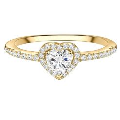 Trilani Pierscionek Serce aus Sterling Silber in Gelbgold mit Zirkonia Pierścionki 1 ct Damski. Białe pierścionki Trilani, z cyrkonią, pozłacane. Za 239.99 zł.
