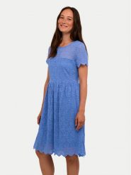 Kaffe Sukienka letnia Karen 10508535 Niebieski Regular Fit. Niebieskie sukienki Kaffe, xs, bez wzorów, z syntetyku, bez kołnierzyka, bez ramiączek. Za 229.99 zł.