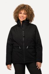 Damskie Kurtka Performance HYPRAR wodoodporna otwór na kciuk. Czarne kurtki Ulla Popken, plus size, bez wzorów, z materiału, bez kaptura. Za 799.99 zł.