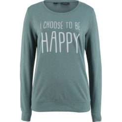 Bluza dresowa bonprix zielony eukaliptus z nadrukiem. Bluzy marki KALENJI. Za 59.99 zł.