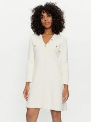 TWINSET Sukienka dzianinowa 241TP3094 Écru Regular Fit. Sukienki Twinset, xxl, bez wzorów, z dzianiny, bez kołnierzyka, bez ramiączek. Za 579.99 zł.