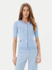 ARTIGLI Kardigan ACMA001877 Niebieski Regular Fit. Niebieskie swetry Artigli, s, bez wzorów, z wiskozy, bez ramiączek. Za 259.99 zł.