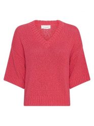 MOSS COPENHAGEN Sweter w kolorze różowym rozmiar: M/L. Różowe swetry Moss Copenhagen, l, bez wzorów, z bawełny, bez ramiączek. Za 179.95 zł.