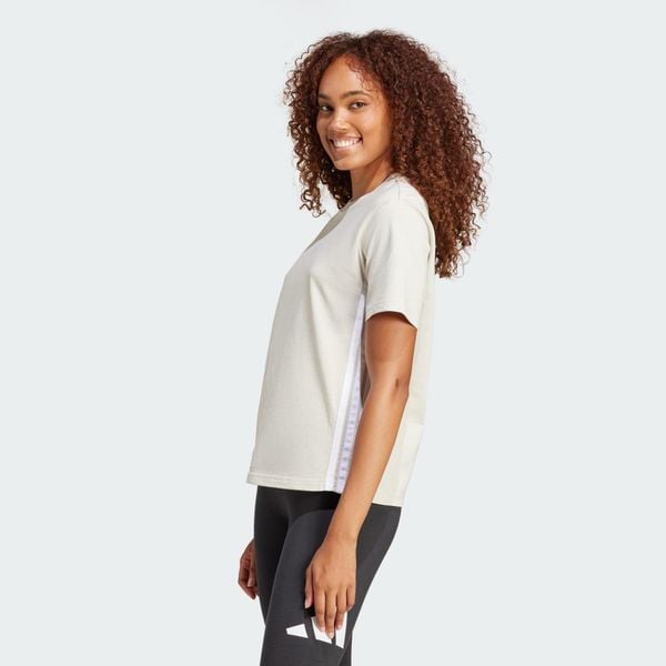 Koszulka Essentials 3-Stripes Cotton. Białe t-shirty sportowe adidas, xl, bez wzorów, z bawełny, bez ramiączek. Za 96.99 zł.
